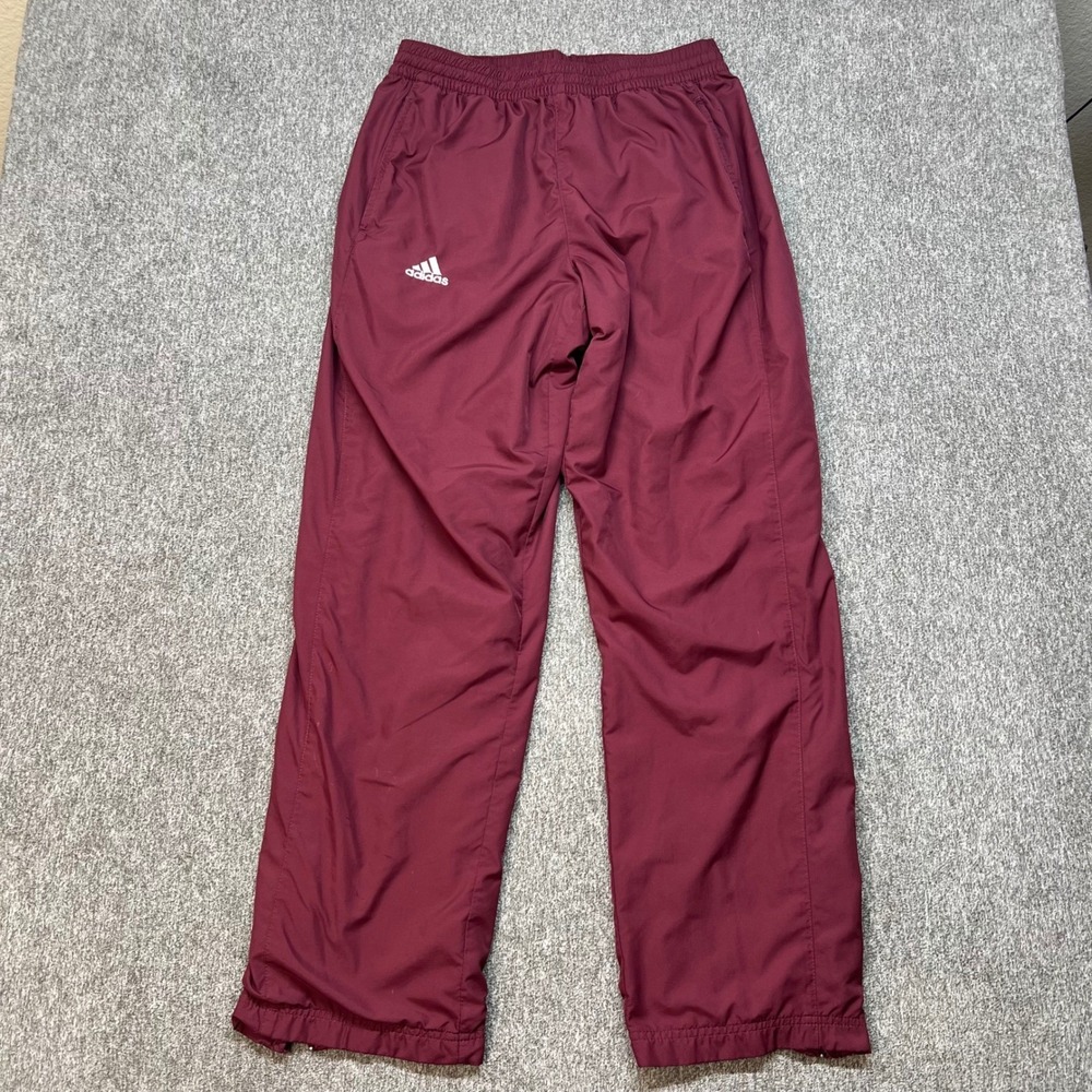 VTG Adidas Mens Burgundy Track‎ Pants Athletic Joggers Casual Style Small Y2K